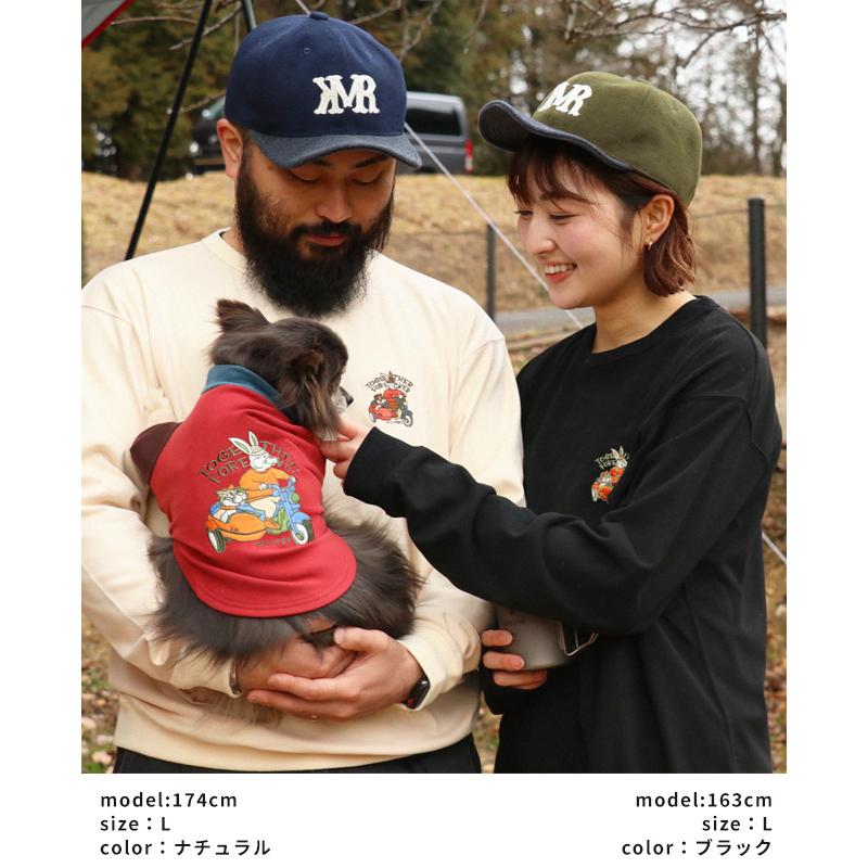 クリフメイヤー KRIFF MAYER メンズ ユニセックス 長袖 Tシャツ 微起毛 クルーネック ワンポイント バイク 暖かい インナー ストレッチ 秋 冬 もちのび刺繍ロンT | KRIFF MAYER | 14