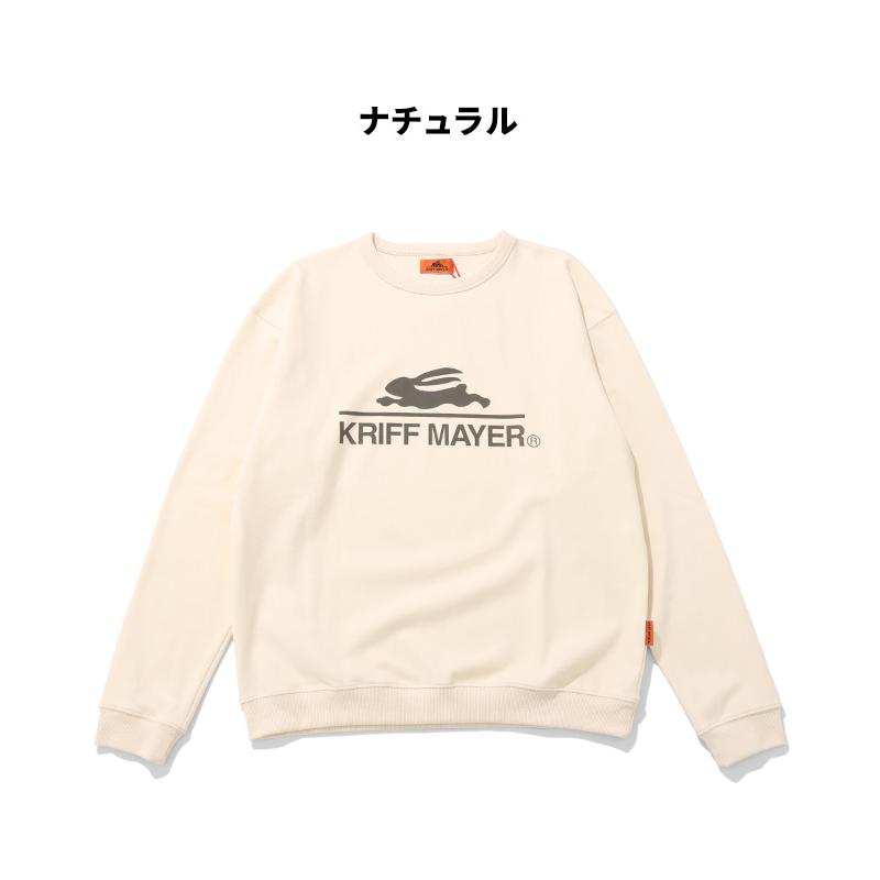 クリフメイヤー KRIFF MAYER メンズ ユニセックス 長袖 Tシャツ 微起毛 クルーネック ブランドロゴ プリント 暖かい ストレッチ 秋 冬 もちのび ロゴ ロンT | KRIFF MAYER | 18