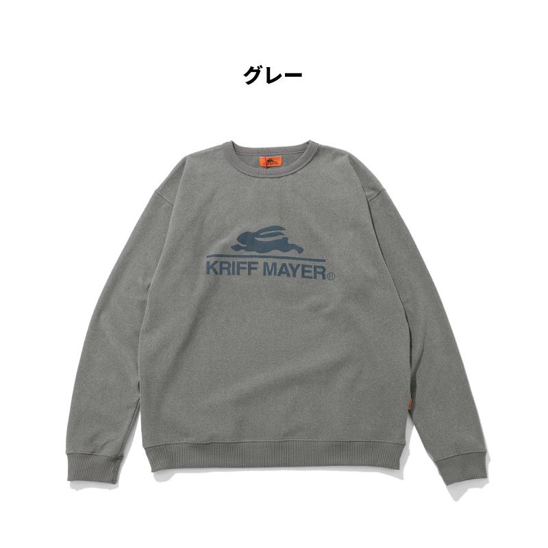 クリフメイヤー KRIFF MAYER メンズ ユニセックス 長袖 Tシャツ 微起毛 クルーネック ブランドロゴ プリント 暖かい ストレッチ 秋 冬 もちのび ロゴ ロンT | KRIFF MAYER | 19
