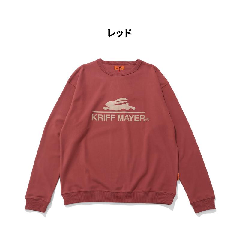 クリフメイヤー KRIFF MAYER メンズ ユニセックス 長袖 Tシャツ 微起毛 クルーネック ブランドロゴ プリント 暖かい ストレッチ 秋 冬 もちのび ロゴ ロンT | KRIFF MAYER | 22