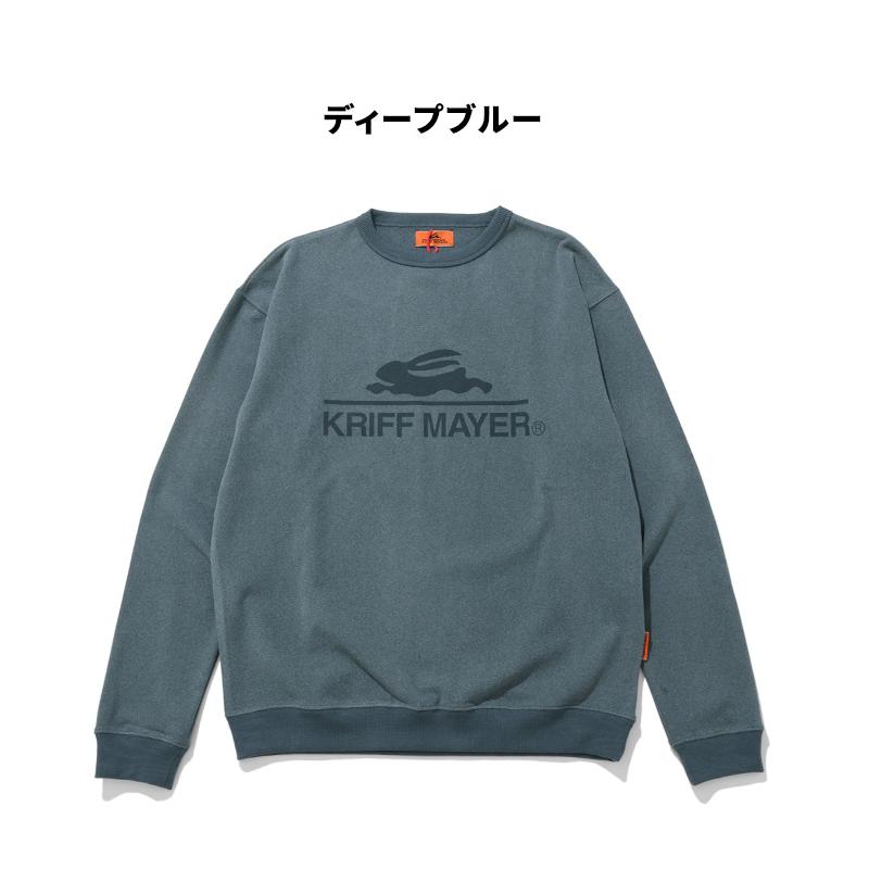 クリフメイヤー KRIFF MAYER メンズ ユニセックス 長袖 Tシャツ 微起毛 クルーネック ブランドロゴ プリント 暖かい ストレッチ 秋 冬 もちのび ロゴ ロンT | KRIFF MAYER | 23