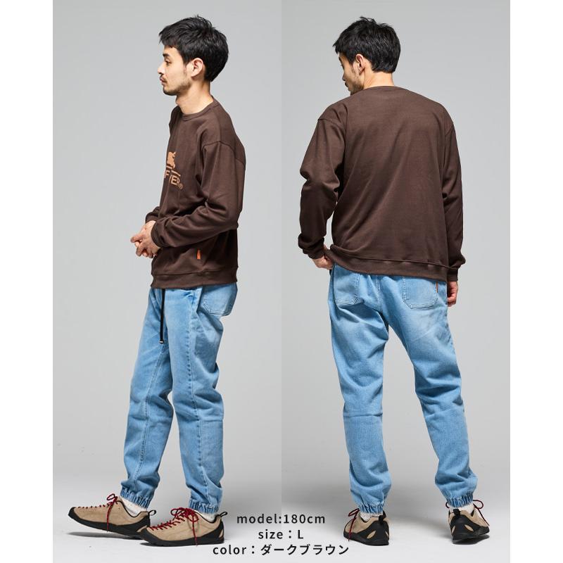 クリフメイヤー KRIFF MAYER メンズ ユニセックス 長袖 Tシャツ 微起毛 クルーネック ブランドロゴ プリント 暖かい ストレッチ 秋 冬 もちのび ロゴ ロンT | KRIFF MAYER | 10