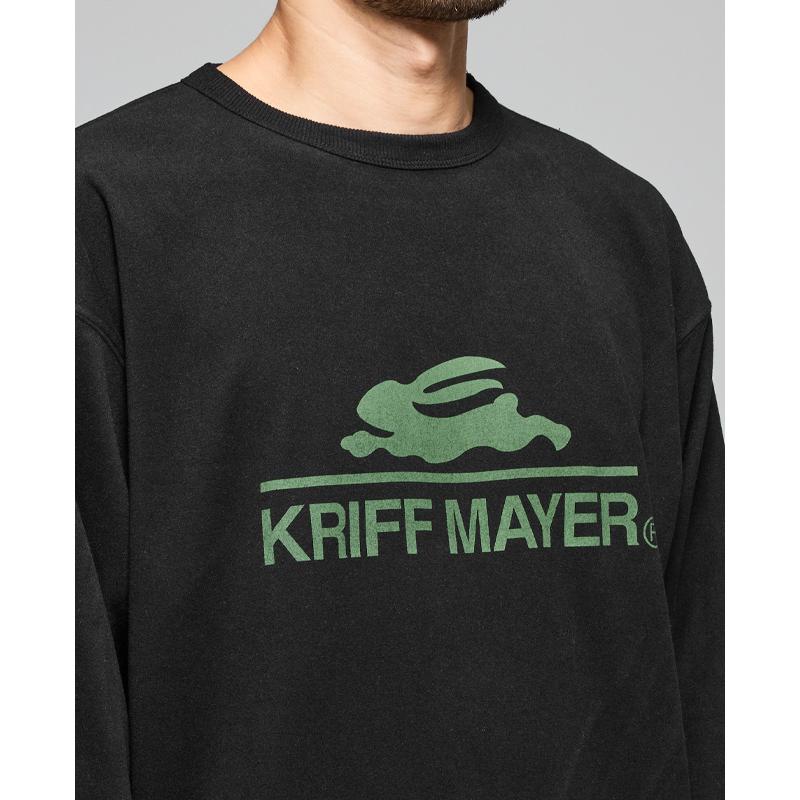 クリフメイヤー KRIFF MAYER メンズ ユニセックス 長袖 Tシャツ 微起毛 クルーネック ブランドロゴ プリント 暖かい ストレッチ 秋 冬 もちのび ロゴ ロンT | KRIFF MAYER | 13
