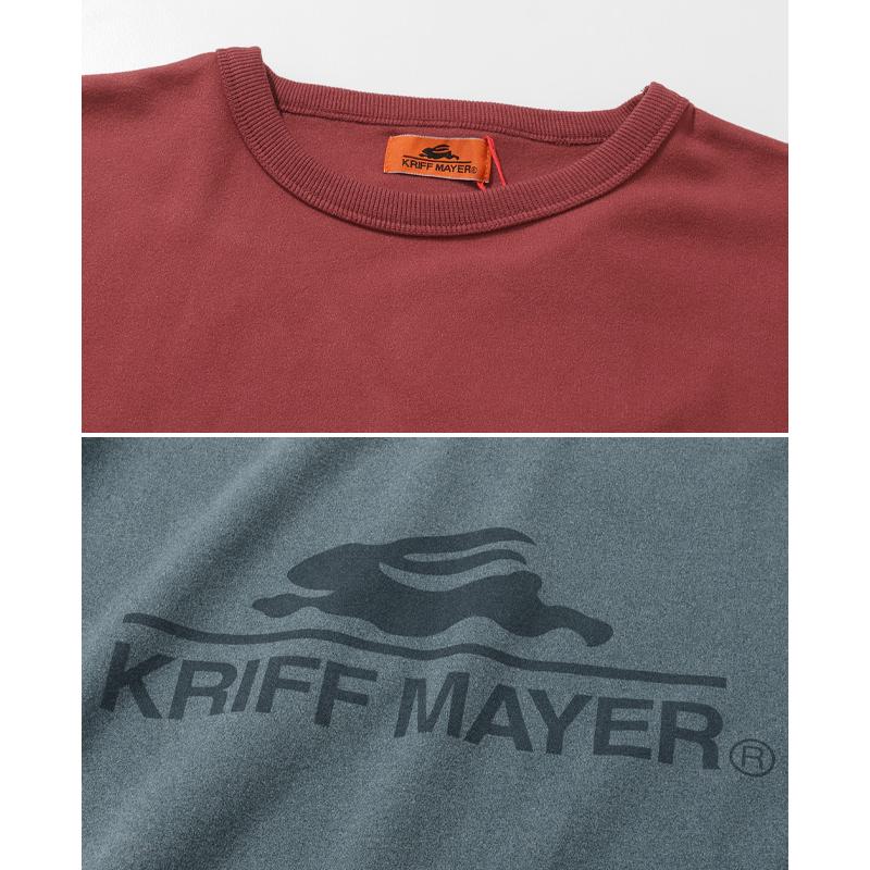 クリフメイヤー KRIFF MAYER メンズ ユニセックス 長袖 Tシャツ 微起毛 クルーネック ブランドロゴ プリント 暖かい ストレッチ 秋 冬 もちのび ロゴ ロンT | KRIFF MAYER | 16