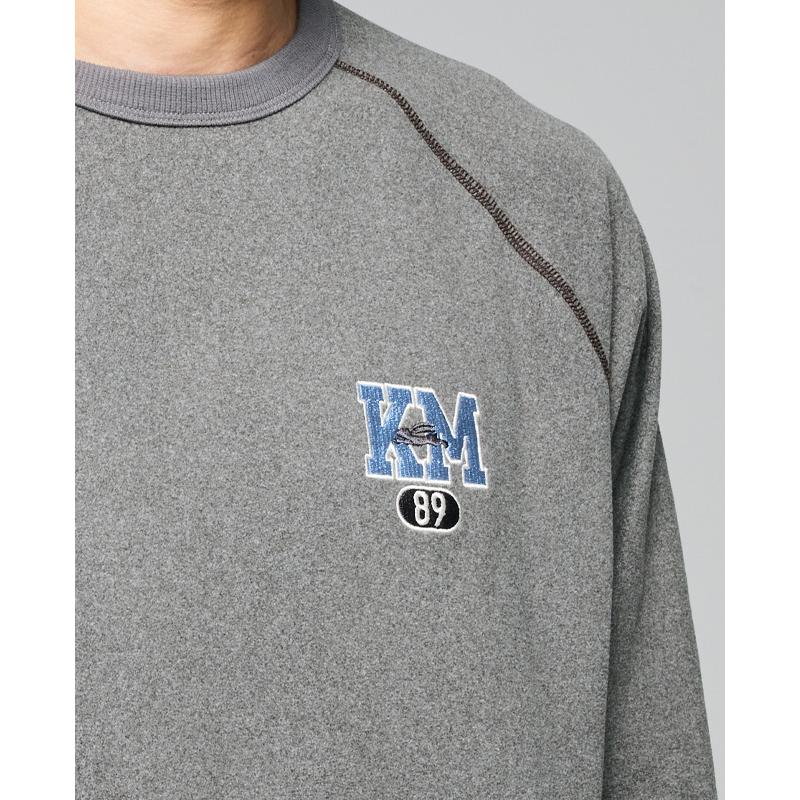 クリフメイヤー KRIFF MAYER メンズ ユニセックス 長袖 Tシャツ ラグランスリーブ クルーネック インナー ワンポイント ロゴ 刺繍 秋 春 もちのびデザインロンT | KRIFF MAYER | 08