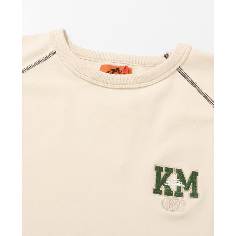 クリフメイヤー KRIFF MAYER メンズ ユニセックス 長袖 Tシャツ ラグランスリーブ クルーネック インナー ワンポイント ロゴ 刺繍 秋 春 もちのびデザインロンT | KRIFF MAYER | 13