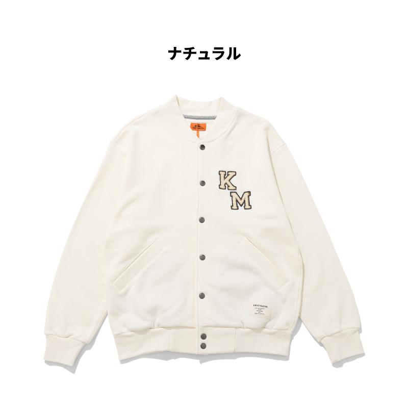 クリフメイヤー KRIFF MAYER メンズ ユニセックス 裏起毛 スタジャン ライトアウター カーディガン 羽織り 前開き 秋 冬 春 ざっくり裏毛刺繍スナップカーデ | KRIFF MAYER | 17