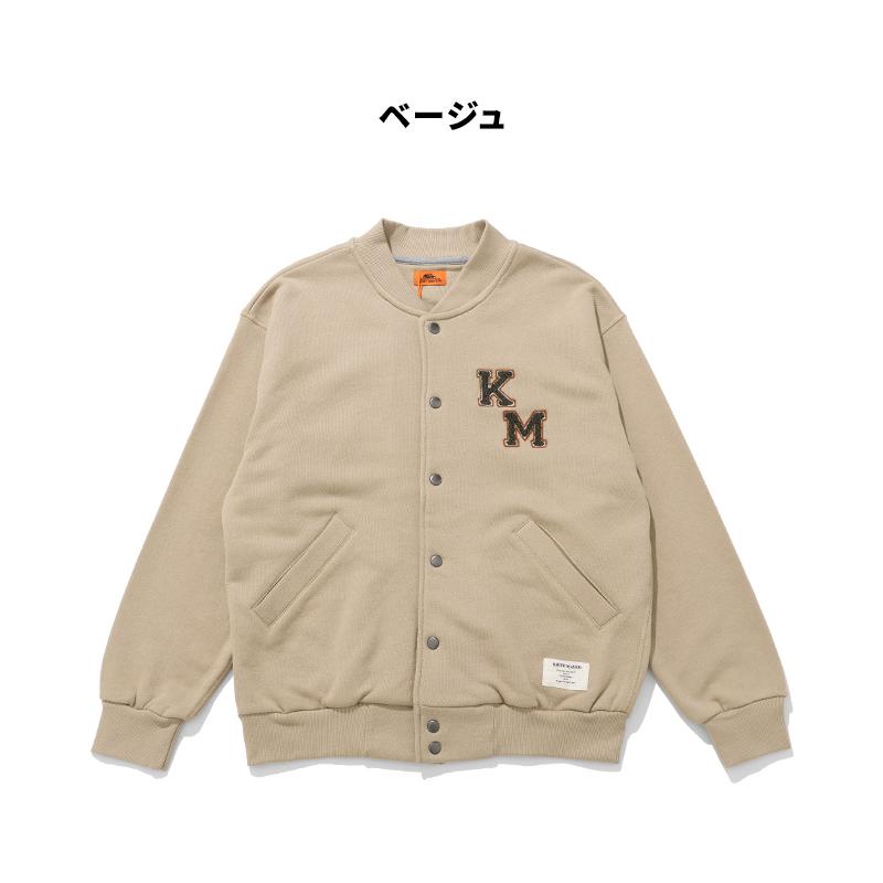 クリフメイヤー KRIFF MAYER メンズ ユニセックス 裏起毛 スタジャン ライトアウター カーディガン 羽織り 前開き 秋 冬 春 ざっくり裏毛刺繍スナップカーデ | KRIFF MAYER | 20
