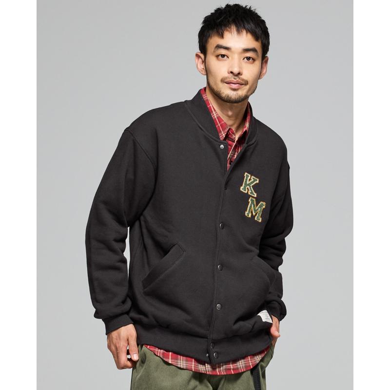 クリフメイヤー KRIFF MAYER メンズ ユニセックス 裏起毛 スタジャン ライトアウター カーディガン 羽織り 前開き 秋 冬 春 ざっくり裏毛刺繍スナップカーデ | KRIFF MAYER | 06