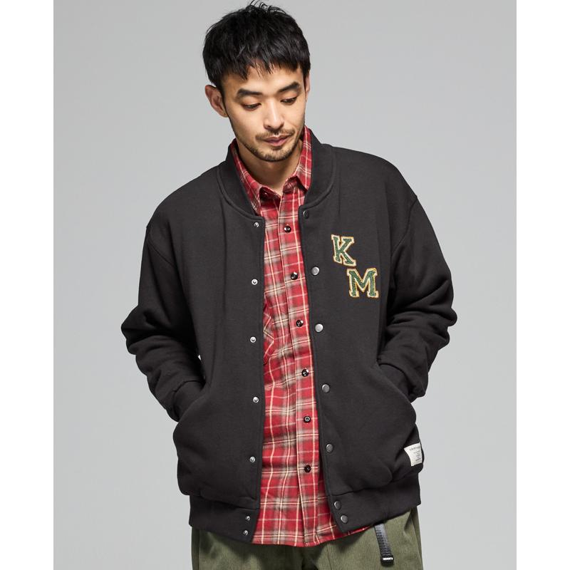 クリフメイヤー KRIFF MAYER メンズ ユニセックス 裏起毛 スタジャン ライトアウター カーディガン 羽織り 前開き 秋 冬 春 ざっくり裏毛刺繍スナップカーデ | KRIFF MAYER | 07