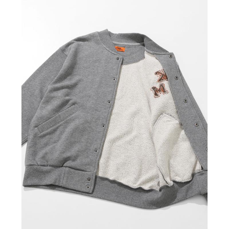 クリフメイヤー KRIFF MAYER メンズ ユニセックス 裏起毛 スタジャン ライトアウター カーディガン 羽織り 前開き 秋 冬 春 ざっくり裏毛刺繍スナップカーデ | KRIFF MAYER | 11