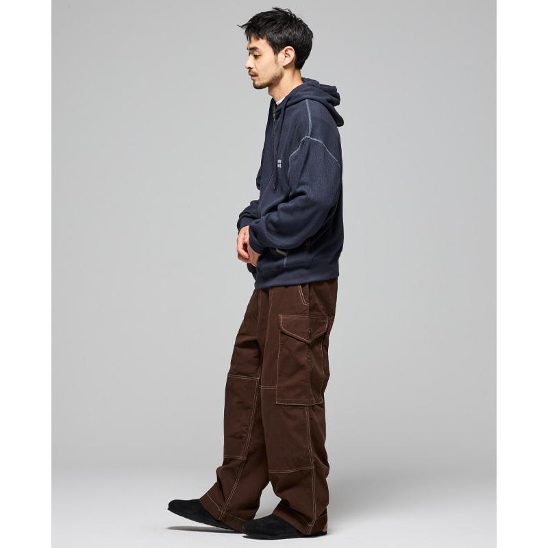 クリフメイヤー KRIFF MAYER メンズ ユニセックス 長袖 フーディー サーマル ワンポイント 刺繍 アメカジ 羽織り 秋 春 ハニカムワッフルジップパーカー | KRIFF MAYER | 08