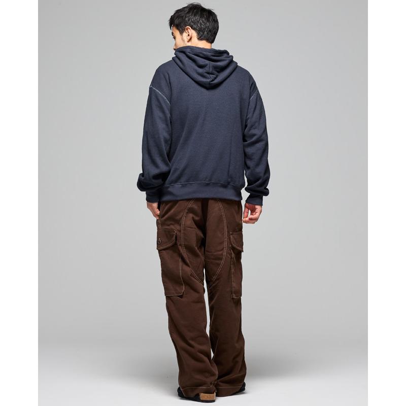 クリフメイヤー KRIFF MAYER メンズ ユニセックス 長袖 フーディー サーマル ワンポイント 刺繍 アメカジ 羽織り 秋 春 ハニカムワッフルジップパーカー | KRIFF MAYER | 09