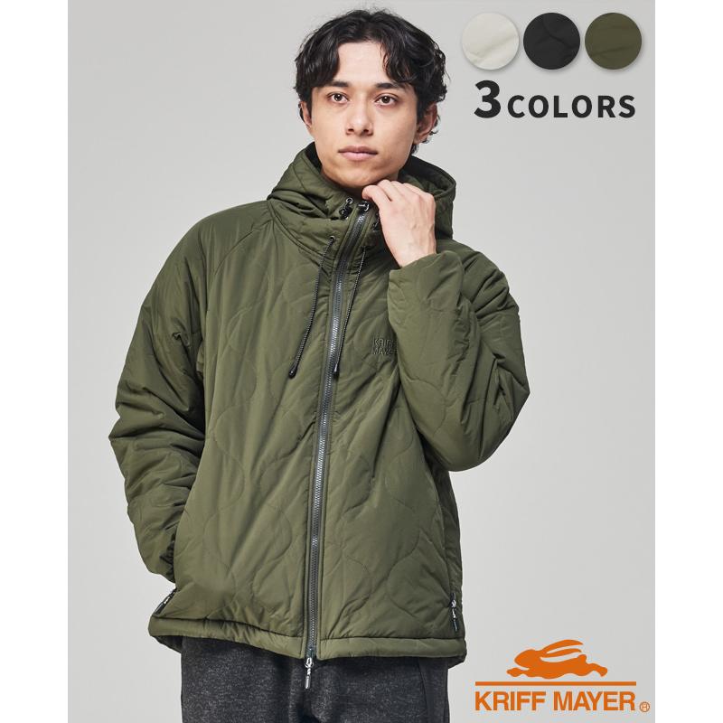 クリフメイヤー KRIFF MAYER メンズ ユニセックス アウター キルト ブルゾン フーディー 中綿入り ミリタリー アメカジ 秋 冬 キルティングフードジャケット | KRIFF MAYER