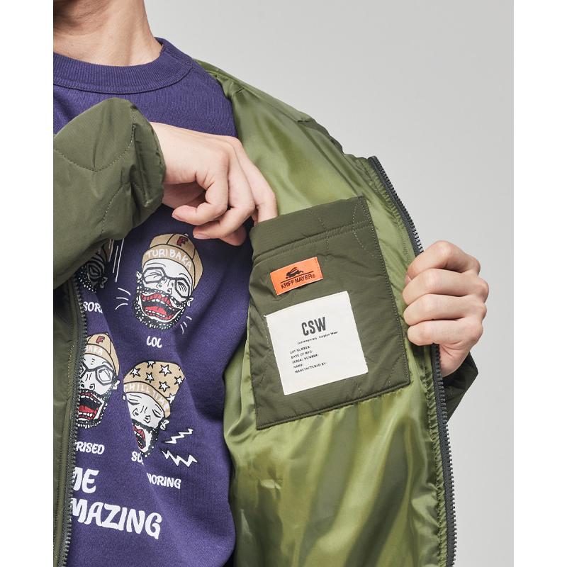 クリフメイヤー KRIFF MAYER メンズ ユニセックス アウター キルト ブルゾン フーディー 中綿入り ミリタリー アメカジ 秋 冬 キルティングフードジャケット | KRIFF MAYER | 09