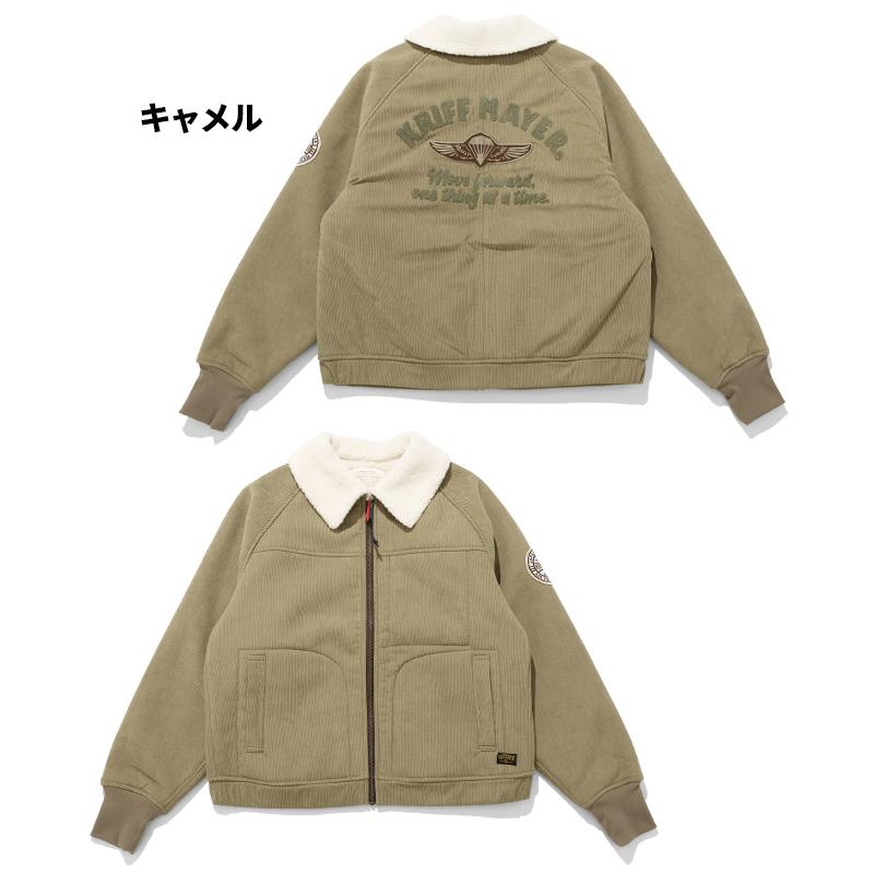 クリフメイヤー KRIFF MAYER メンズ ユニセックス アウター ブルゾン 裏起毛 シープボア 背中刺繍 裏地付き 秋 冬 裏ボアコーデュロイボンバージャケット | KRIFF MAYER | 20