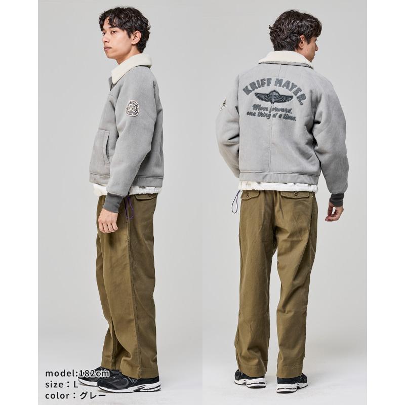 クリフメイヤー KRIFF MAYER メンズ ユニセックス アウター ブルゾン 裏起毛 シープボア 背中刺繍 裏地付き 秋 冬 裏ボアコーデュロイボンバージャケット | KRIFF MAYER | 07