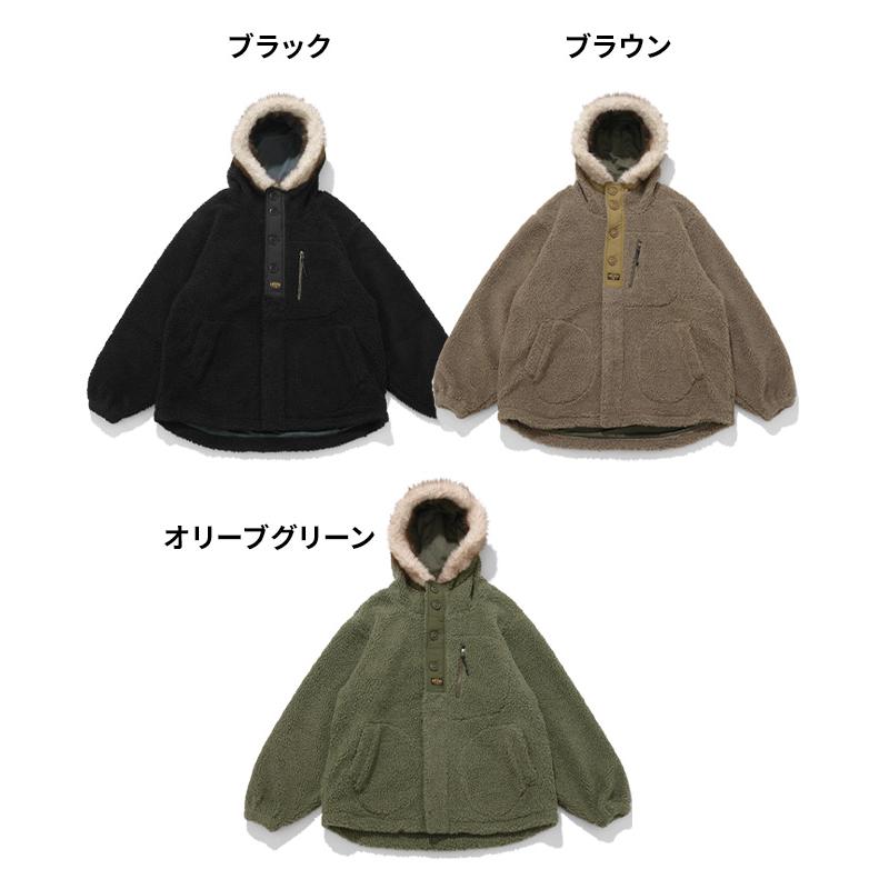 クリフメイヤー KRIFF MAYER メンズ ユニセックス アウター シープボア フード付き フーディー 裏地付き フルジップ 秋 冬 ボアミリタリーフードジャケット | KRIFF MAYER | 20