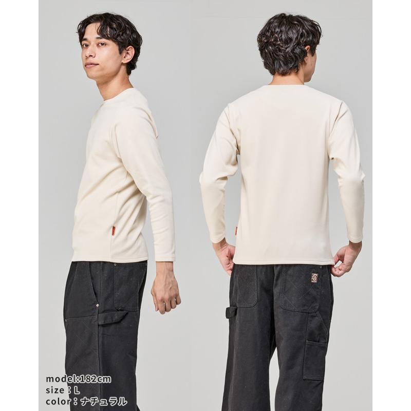 クリフメイヤー KRIFF MAYER メンズ レディース ユニセックス Tシャツ ロンT 暖かい 無地 ストレッチ 防寒 秋 冬 もちのび クルーネック インナー 長袖 | KRIFF MAYER | 06