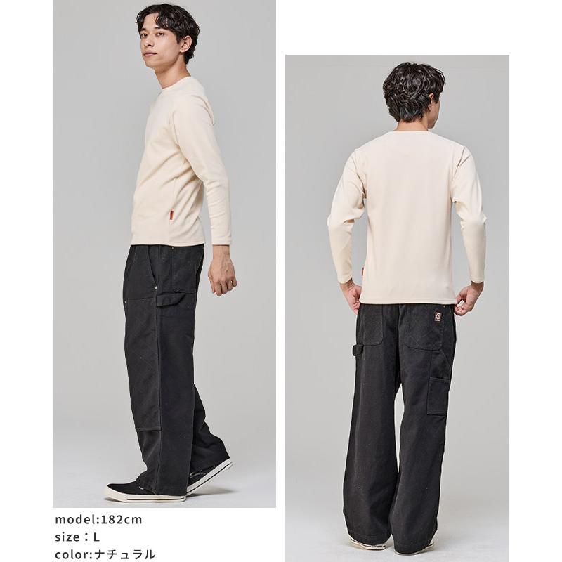クリフメイヤー KRIFF MAYER メンズ レディース ユニセックス 長袖 Tシャツ ロンT 暖かい 無地 ストレッチ 防寒 微起毛 もちのび クルーネック インナー | KRIFF MAYER | 11