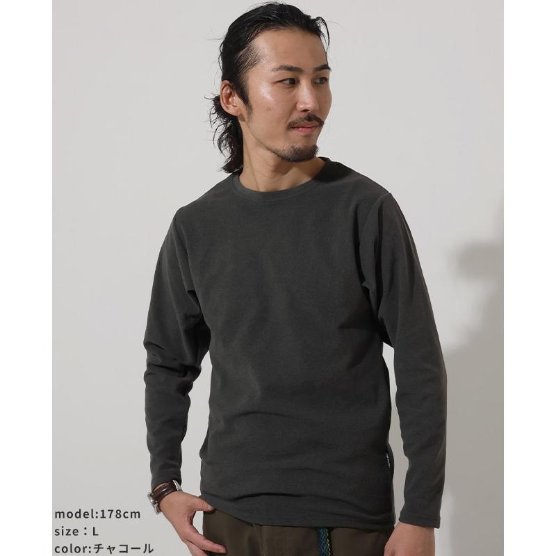 クリフメイヤー KRIFF MAYER メンズ レディース ユニセックス 長袖 Tシャツ ロンT 暖かい 無地 ストレッチ 防寒 微起毛 もちのび クルーネック インナー | KRIFF MAYER | 12