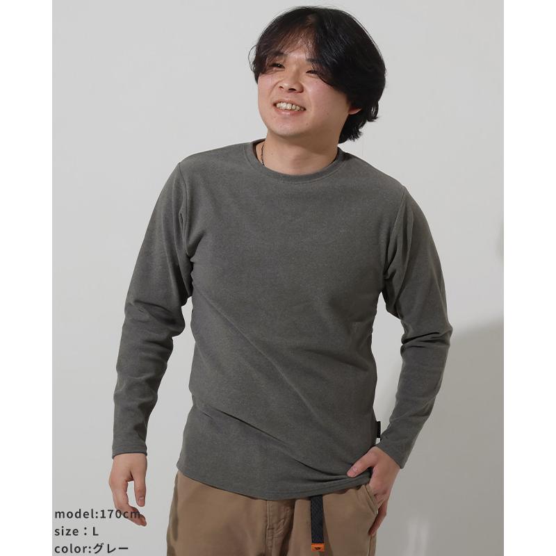 クリフメイヤー KRIFF MAYER メンズ レディース ユニセックス 長袖 Tシャツ ロンT 暖かい 無地 ストレッチ 防寒 微起毛 もちのび クルーネック インナー | KRIFF MAYER | 13