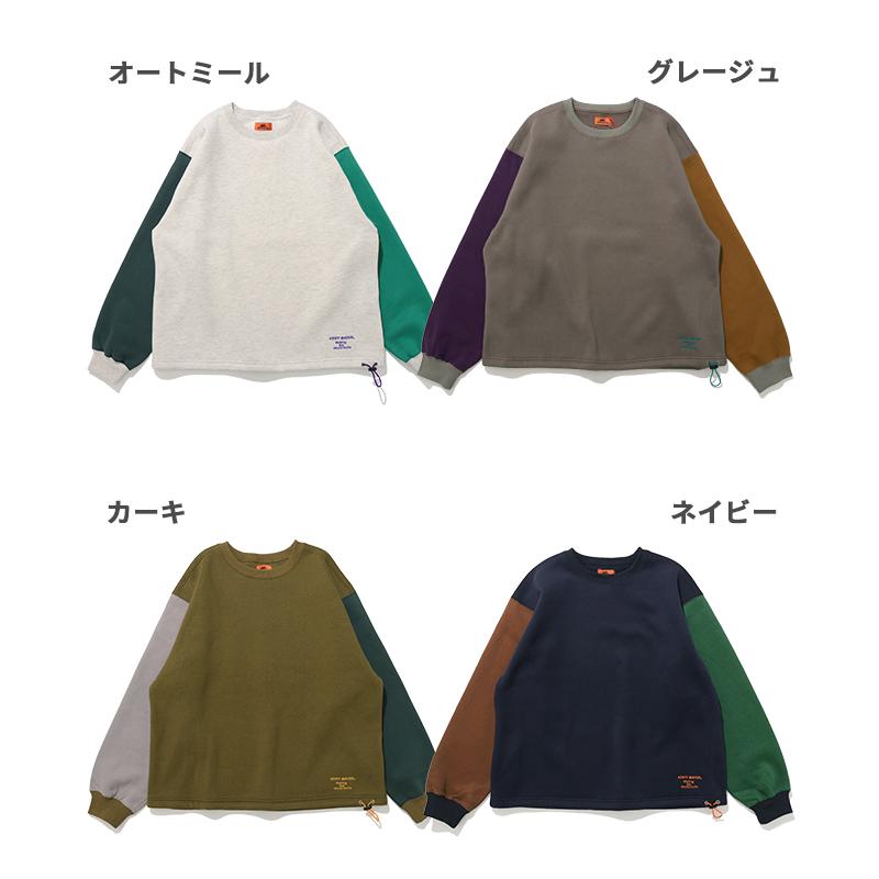 クリフメイヤー KRIFF MAYER メンズ ユニセックス 長袖 スウェット 刺繍 ドローコード 2025FW 裏起毛 レトロカラー クルー | KRIFF MAYER Lady's Collection | 21