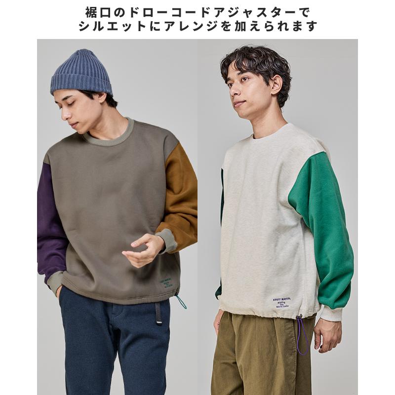 クリフメイヤー KRIFF MAYER メンズ ユニセックス 長袖 スウェット 刺繍 ドローコード 2025FW 裏起毛 レトロカラー クルー | KRIFF MAYER Lady's Collection | 11
