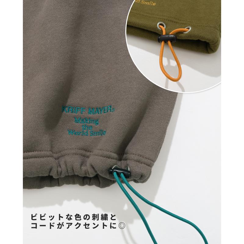クリフメイヤー KRIFF MAYER メンズ ユニセックス 長袖 スウェット 刺繍 ドローコード 2025FW 裏起毛 レトロカラー クルー | KRIFF MAYER Lady's Collection | 12