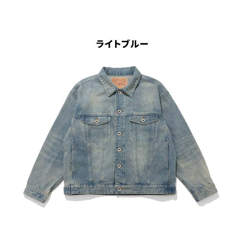 クリフメイヤー KRIFF MAYER メンズ ユニセックス トラッカージャケット アウター Gジャン ブルゾン 無地 ヴィンテージ風 アメカジ 春 秋 デニムジャケット | KRIFF MAYER | 20