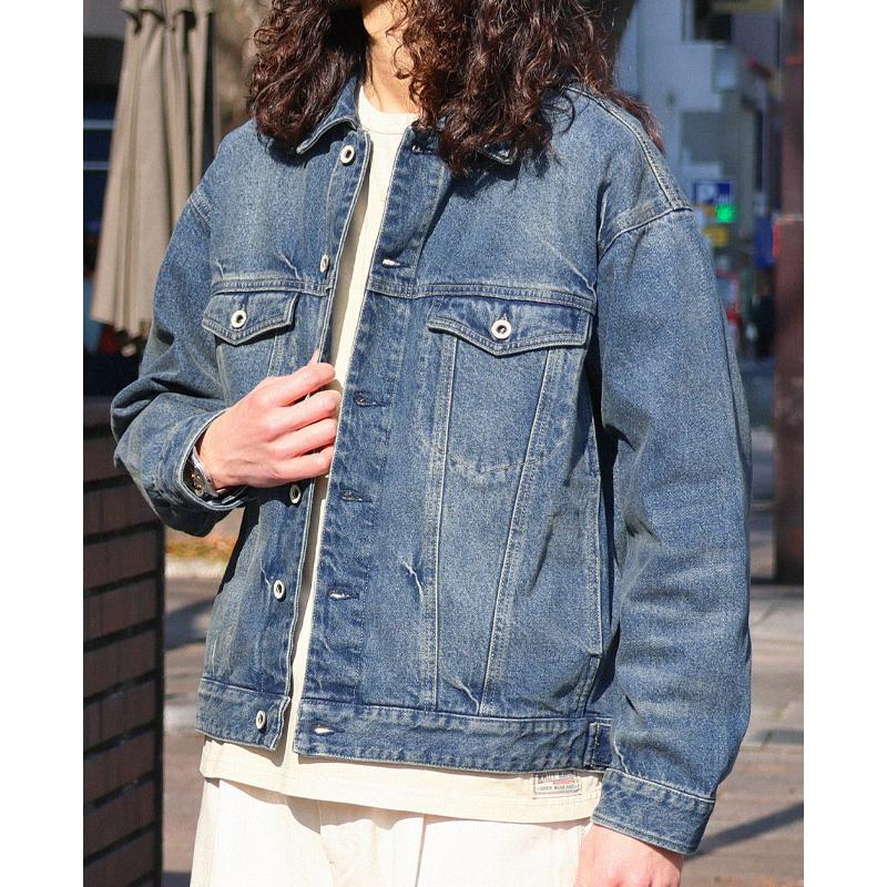 クリフメイヤー KRIFF MAYER メンズ ユニセックス トラッカージャケット アウター Gジャン ブルゾン 無地 ヴィンテージ風 アメカジ 春 秋 デニムジャケット | KRIFF MAYER | 07