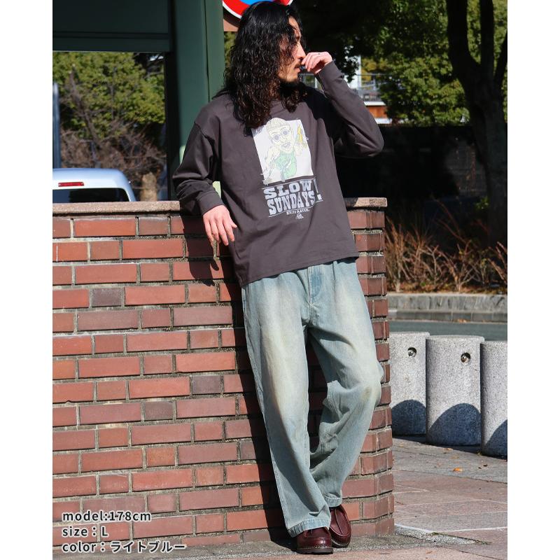 クリフメイヤー KRIFF MAYER メンズ ボトムス ロングパンツ フルレングス ワイドパンツ ジーンズ インディゴ ヒッコリー ツータック デニムウエスタンパンツ | KRIFF MAYER | 06