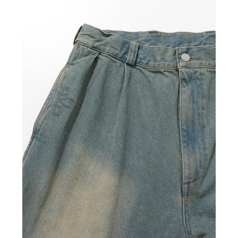 クリフメイヤー KRIFF MAYER メンズ ボトムス ロングパンツ フルレングス ワイドパンツ ジーンズ インディゴ ヒッコリー ツータック デニムウエスタンパンツ | KRIFF MAYER | 12