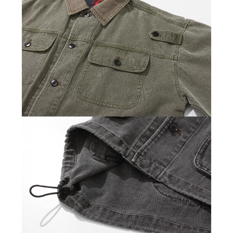 クリフメイヤー KRIFF MAYER メンズ ユニセックス アウター ブルゾン ダック 無地 サンフェード ヴィンテージ風 アメカジ 春 秋 マルチポケット森林ジャケット | KRIFF MAYER | 14