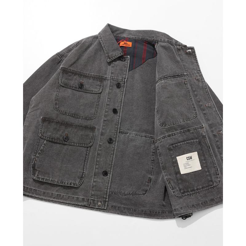 クリフメイヤー KRIFF MAYER メンズ ユニセックス アウター ブルゾン ダック 無地 サンフェード ヴィンテージ風 アメカジ 春 秋 マルチポケット森林ジャケット | KRIFF MAYER | 11