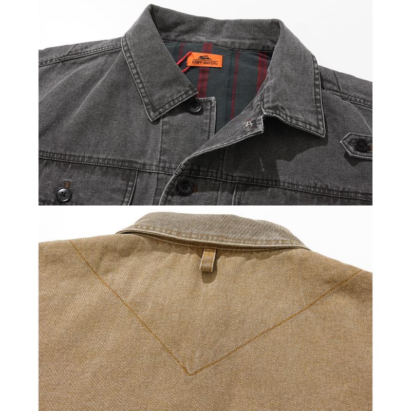 クリフメイヤー KRIFF MAYER メンズ ユニセックス アウター ブルゾン ダック 無地 サンフェード ヴィンテージ風 アメカジ 春 秋 マルチポケット森林ジャケット | KRIFF MAYER | 12