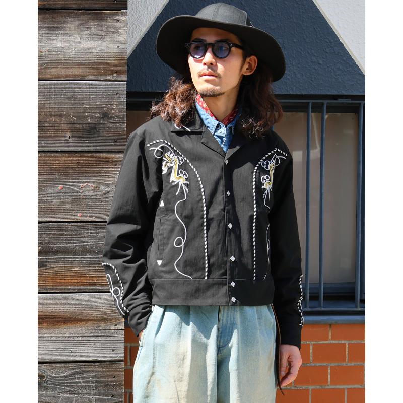 クリフメイヤー KRIFF MAYER メンズ ユニセックス アウター ブルゾン 前開き 裏地付き 50s ロカビリー アメカジ 春 秋 スーベニア刺繍ウエスタンジャケット | KRIFF MAYER | 04