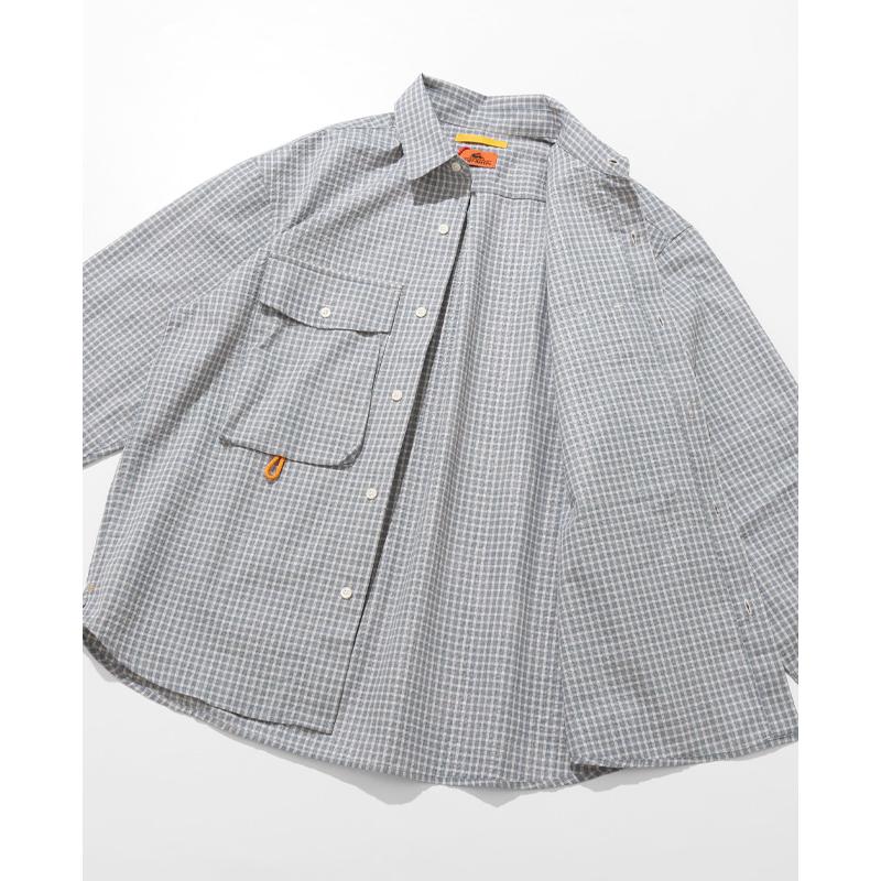 クリフメイヤー KRIFF MAYER メンズ ユニセックス 長袖 チェックシャツ レギュラーカラー カジュアル ストリート 春 夏 シアサッカーチェックドアシャツ | KRIFF MAYER | 13