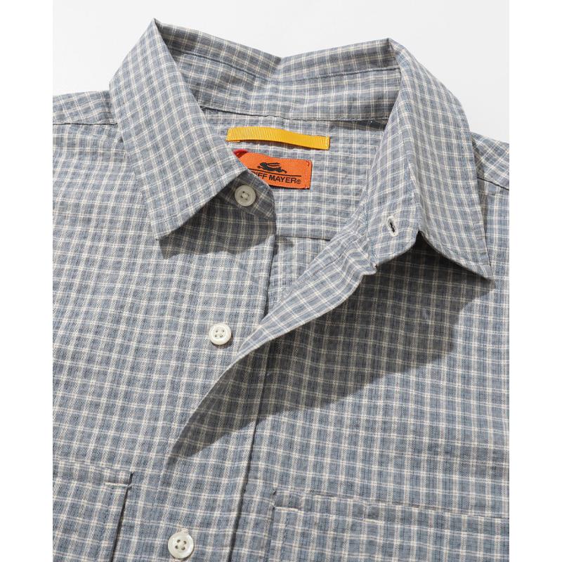 クリフメイヤー KRIFF MAYER メンズ ユニセックス 長袖 チェックシャツ レギュラーカラー カジュアル ストリート 春 夏 シアサッカーチェックドアシャツ | KRIFF MAYER | 14