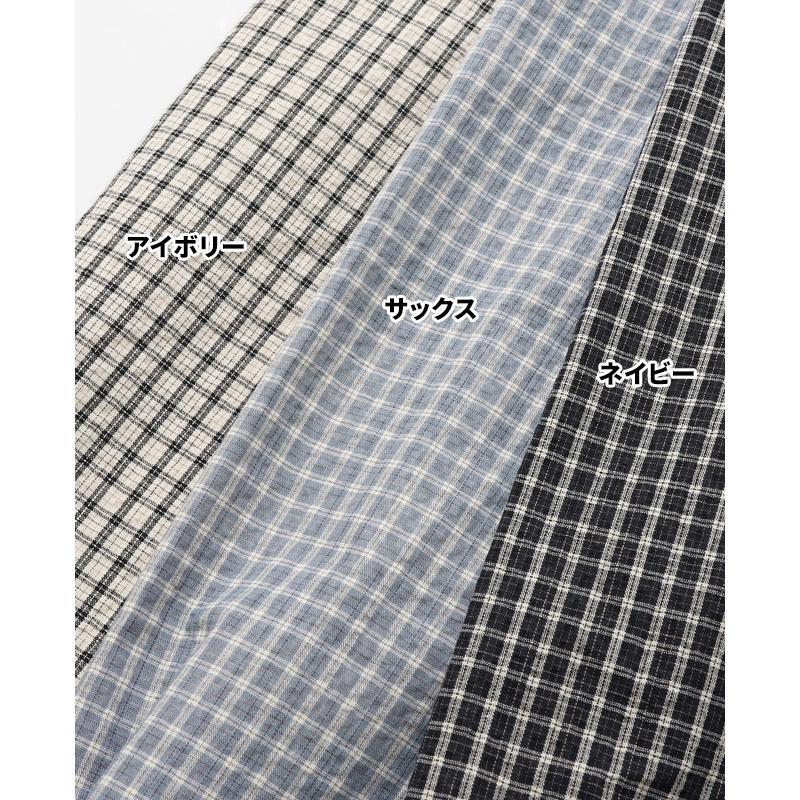 クリフメイヤー KRIFF MAYER メンズ ユニセックス 長袖 チェックシャツ レギュラーカラー カジュアル ストリート 春 夏 シアサッカーチェックドアシャツ | KRIFF MAYER | 21