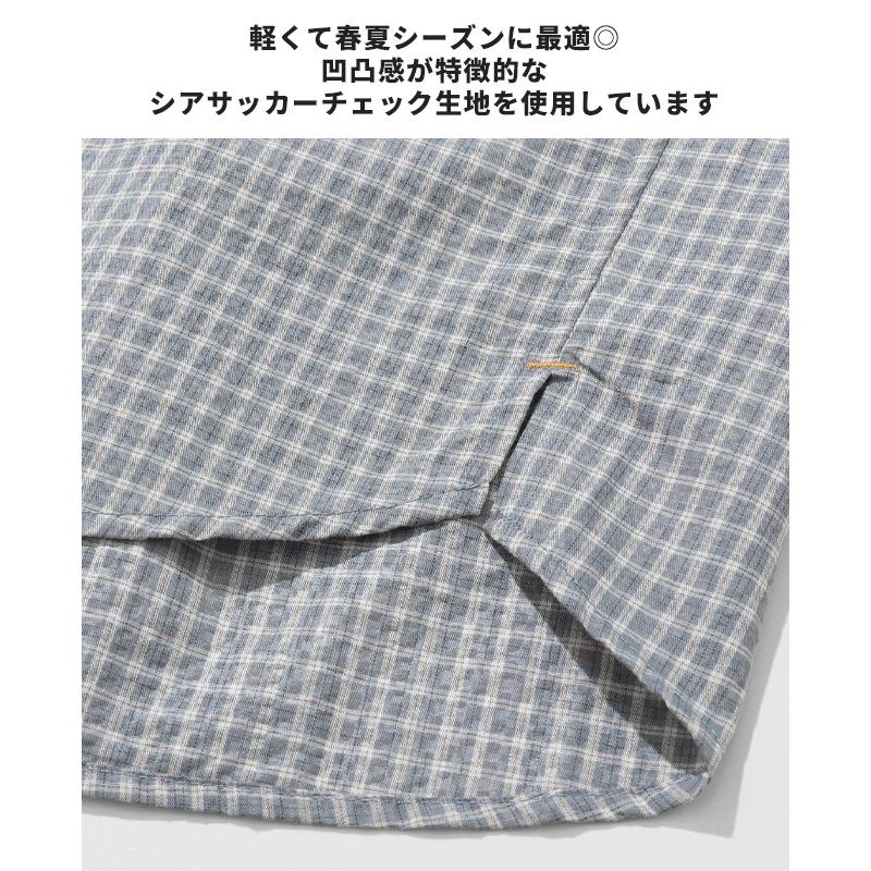 クリフメイヤー KRIFF MAYER メンズ ユニセックス 長袖 チェックシャツ レギュラーカラー カジュアル ストリート 春 夏 シアサッカーチェックドアシャツ | KRIFF MAYER | 09