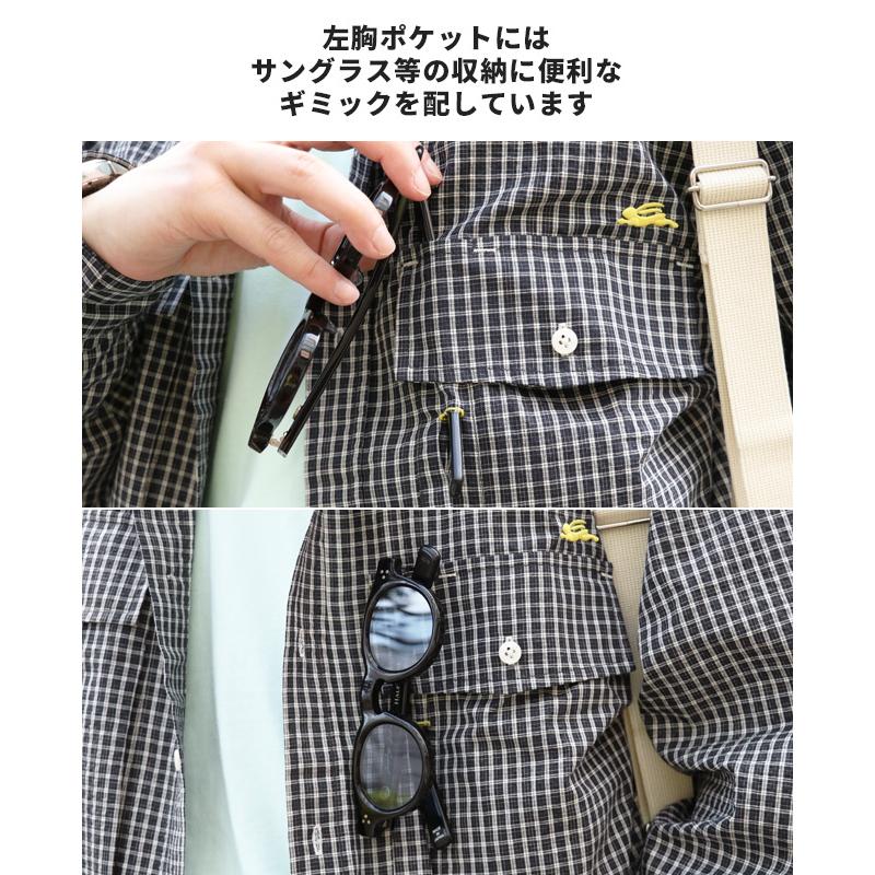 クリフメイヤー KRIFF MAYER メンズ ユニセックス 長袖 チェックシャツ レギュラーカラー カジュアル ストリート 春 夏 シアサッカーチェックドアシャツ | KRIFF MAYER | 10