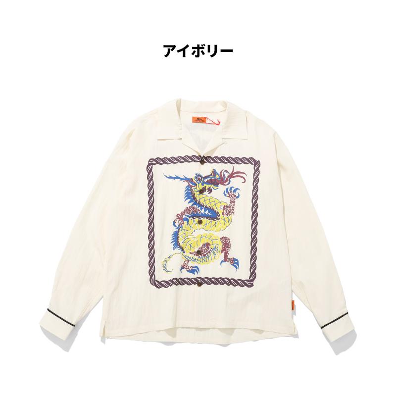 クリフメイヤー KRIFF MAYER メンズ ユニセックス オープンカラー 長袖シャツ プリント 刺繍 開襟 アメカジ ヴィンテージ風 春 秋 スーベニア開襟シャツ | KRIFF MAYER | 16