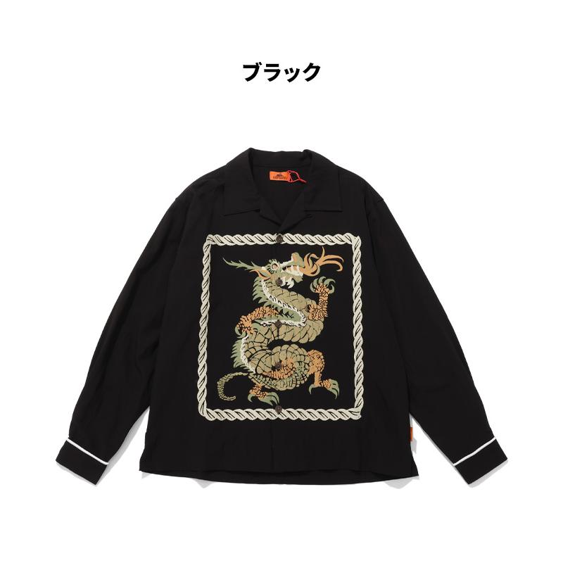 クリフメイヤー KRIFF MAYER メンズ ユニセックス オープンカラー 長袖シャツ プリント 刺繍 開襟 アメカジ ヴィンテージ風 春 秋 スーベニア開襟シャツ | KRIFF MAYER | 17