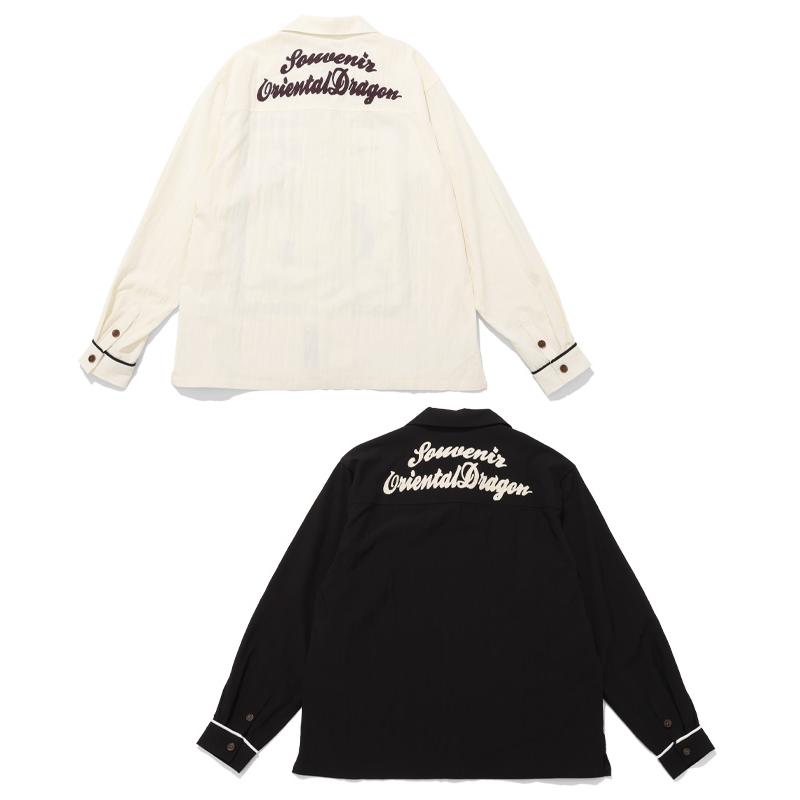 クリフメイヤー KRIFF MAYER メンズ ユニセックス オープンカラー 長袖シャツ プリント 刺繍 開襟 アメカジ ヴィンテージ風 春 秋 スーベニア開襟シャツ | KRIFF MAYER | 18