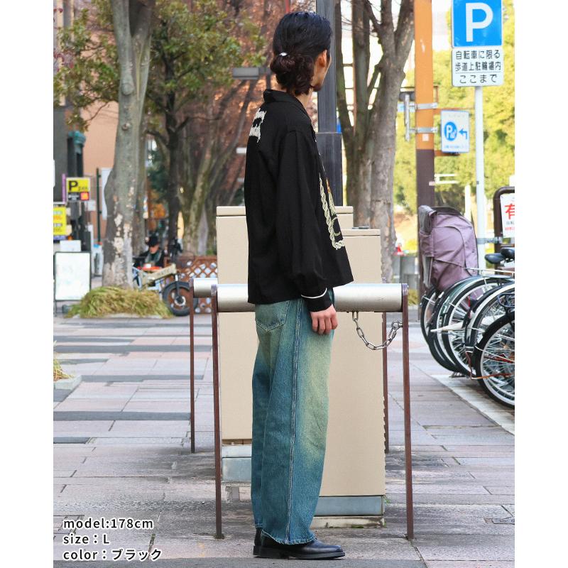 クリフメイヤー KRIFF MAYER メンズ ユニセックス オープンカラー 長袖シャツ プリント 刺繍 開襟 アメカジ ヴィンテージ風 春 秋 スーベニア開襟シャツ | KRIFF MAYER | 06