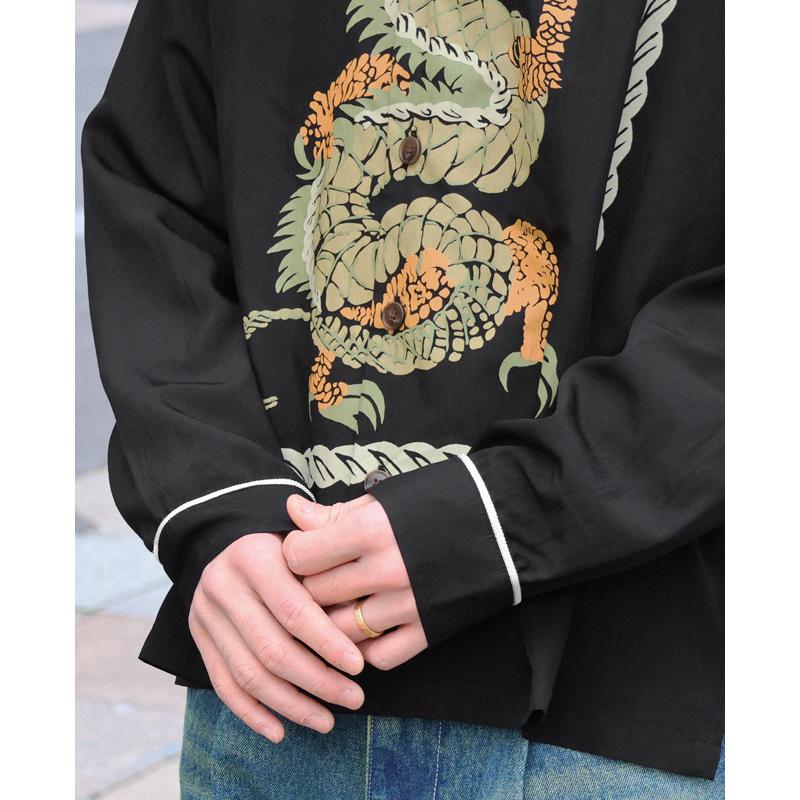 クリフメイヤー KRIFF MAYER メンズ ユニセックス オープンカラー 長袖シャツ プリント 刺繍 開襟 アメカジ ヴィンテージ風 春 秋 スーベニア開襟シャツ | KRIFF MAYER | 09