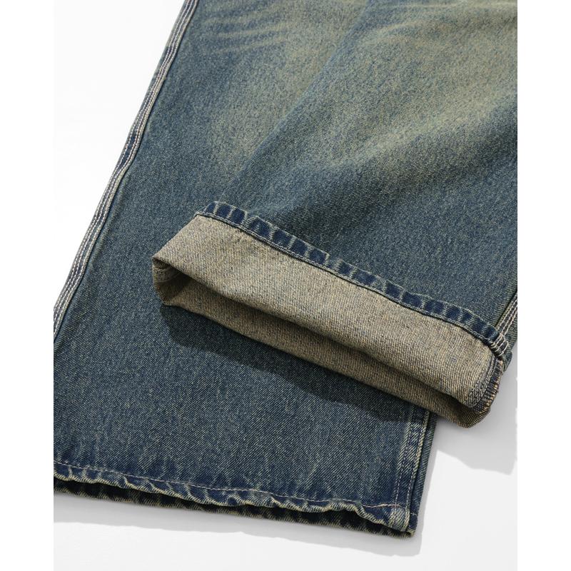 クリフメイヤー KRIFF MAYER メンズ ボトムス ロングパンツ フルレングス ワイドパンツ ジーンズ インディゴ ワンタック アメカジ ワイドストレートデニムパンツ | KRIFF MAYER | 15