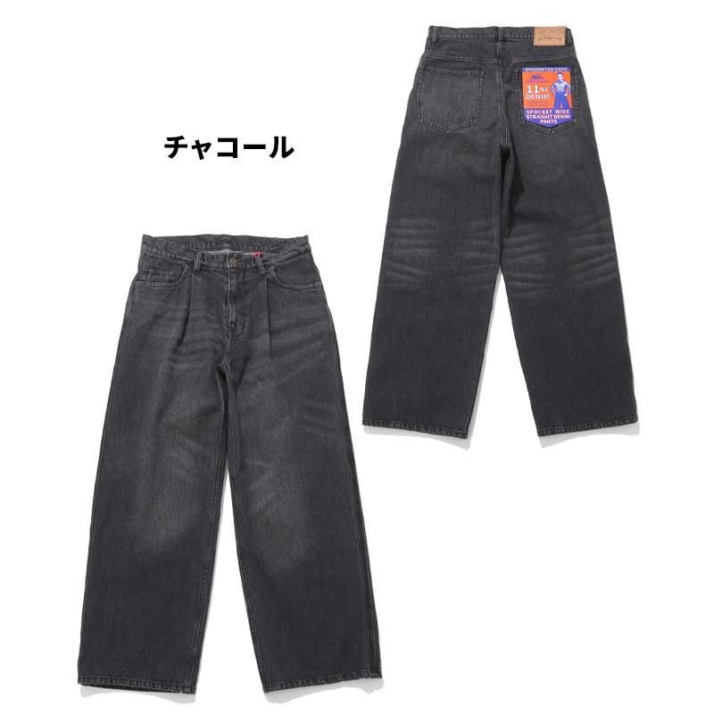 クリフメイヤー KRIFF MAYER メンズ ボトムス ロングパンツ フルレングス ワイドパンツ ジーンズ インディゴ ワンタック アメカジ ワイドストレートデニムパンツ | KRIFF MAYER | 19