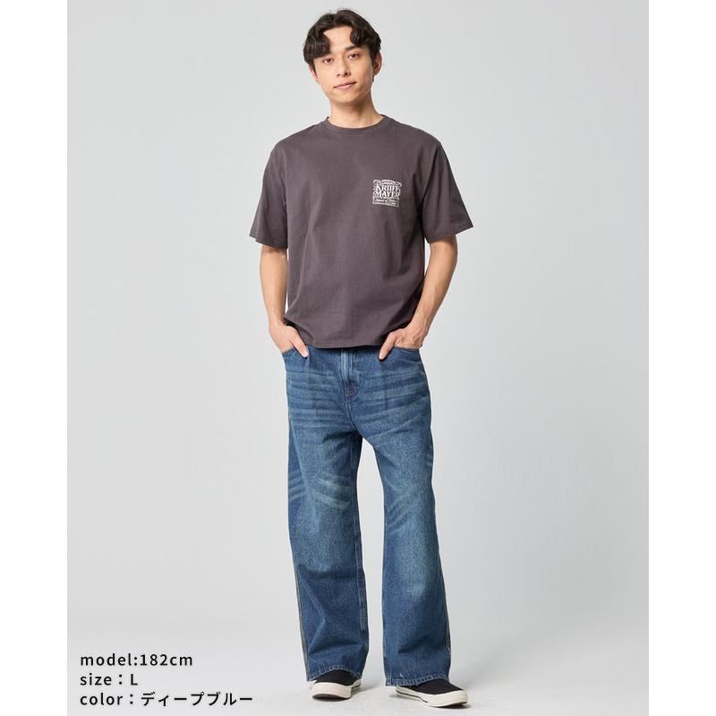 クリフメイヤー KRIFF MAYER メンズ ボトムス ロングパンツ フルレングス ワイドパンツ ジーンズ インディゴ ワンタック アメカジ ワイドストレートデニムパンツ | KRIFF MAYER | 06